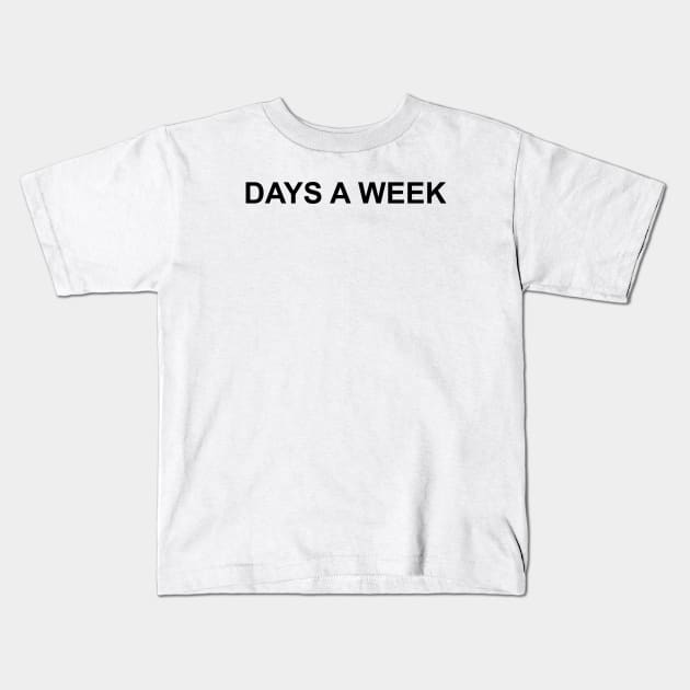 DAYS A WEEK SEVEN JUNGKOOK Kids T-Shirt by nelkrshop